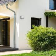 Kubisk utendørs vegglampe Cubo, matt stål