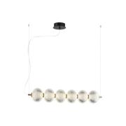 Pellucid LED-pendel, bronsefarget/klar, 6 lamper