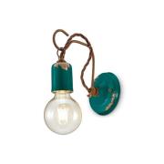 C665 vegglampe i vintagestil, grønn