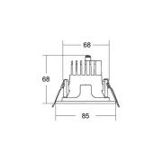 BRUMBERG Apollo Micro, glatt, rund, DALI, 3 500 K, hvit