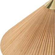 Gubi gulvlampe 9602, messing/rotting, skjerm i bambus