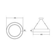 BRUMBERG Biro Circle Ring5 direkte 45cm Casambi svart 4000K