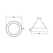 BRUMBERG Biro Circle Ring10 direkte Ø 45 cm, CA, CCT, svart