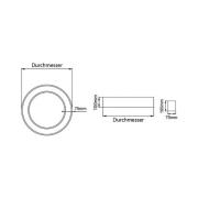 BRUMBERG Biro Circle Ring Ceiling 25W Ø60cm på/av svart 830