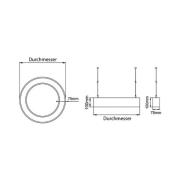 BRUMBERG Biro Circle Ring10 direkte 45cm på/av svart 4000K