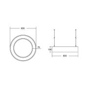 BRUMBERG Biro Circle Ring10 direct Ø 60 cm Casambi hvit 840