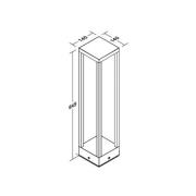 BRUMBERG LED-banebelysning Abee, grafitt, IP54, høyde 65 cm