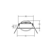 BRUMBERG LED innfelt spot BB09, on/off, stål