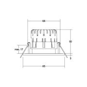 BRUMBERG LED innfelt spot BB20 IP65 RC koblingsboks svart