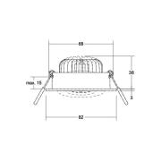 BRUMBERG LED innfelt spot BB33 RC tilkoblingsboks strukturert hvit