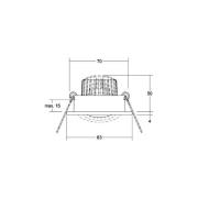 BRUMBERG LED-innbyggingsspot Berrie-R, RC dimbar, nikkel