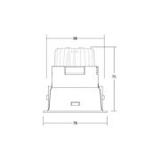 BRUMBERG LED-spot Binato DALI-dim-til-varm-tilkoblingsboks hvit