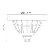 GU10 LED-reflektor 12W 3 000 K dim to warm, svart