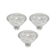 Prios LED-reflektor GU5.3 4.3W 345lm 36° klar 827 sett med 3 stk