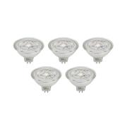 Prios LED-reflektor GU5.3 4.9W 500lm 36° klar 840 sett med 5 stk