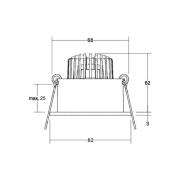 BRUMBERG Tirrel dyp LED innfelt spot on/off, 830, rund, hvit