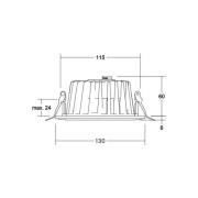 BRUMBERG LED innfelt downlight Lydon Mini, av/på, 4 000 K