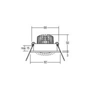 BRUMBERG LED innfelt spot Tirrel-R, on/off, krom