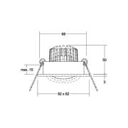 BRUMBERG LED innfelt spot Tirrel-S, dimbar, strukturhvit