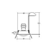 BRUMBERG innfelt spot Tirrel-R, fatning GU10, lys gull