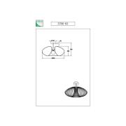 Fassa taklampe, gullmatt finish, Ø 60 cm, metall