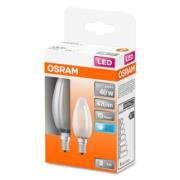 OSRAM Classic B LED-pære E14 4 W 4 000 K matt 2-er