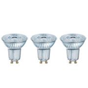 LED-reflektor GU10 4,3 W, universalhvit, 3-pakk