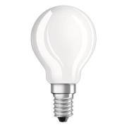 LED-dråpepære E14 4,2 W 827 matt, sett med 2 stk