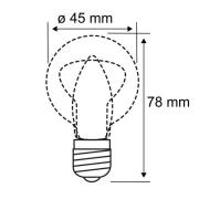 LED-pære E14 5W dråpe 2 700K matt, dimbar