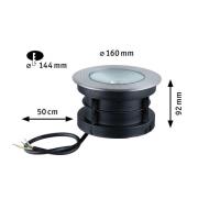 Paulmann Vanea LED-gulvlampe til innbygging IP67, Ø 16cm