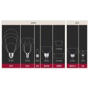 LED stearinlyspære E14 4,5W 2 700 K matt