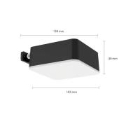 Philips LED solcellevegglampe Vynce, hode 10,5 x 10,5 cm