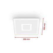 LED-panel Centrelight hvit Fjernkontroll CCT RGB 30x30cm