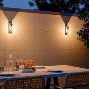 Calex utendørs vegglampe, stål, fatning nederst, svart