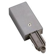 SLV-mater 1-fase skinne jord venstre sølv