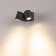 SLV Myra utendørs vegglampe, 2 lys, antrasitt
