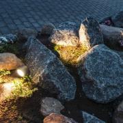 SLV spot med jordspyd Sitra, antrasitt, aluminium, høyde 12 cm