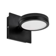 LIGHTME LED-vegglampe Aqua down 1lk svart