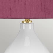 Tekstil-bordlampe Isla antikk messing / lilla