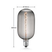 Lucande LED-pære E27 T140 4 W 1 800 K dimbar røyk