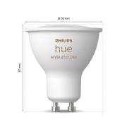 Philips Hue White+Color Ambiance LED-reflektorpære GU10 4,2 W