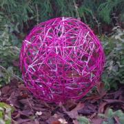 LED 3D-designball Galax Fun, Ø 30 cm, fuchsia