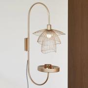 Forestier vegglampe Papillon XS, krem, metall, E14