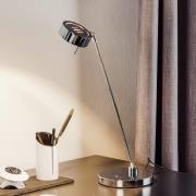 LED-bordlampe Elegance med to dreieledd, krom