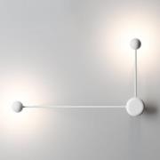 Vibia Pin – 2 lyskilder LED-vegglampe, hvit