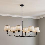 Lysekrone Chicago, lin skjerm med 6 lyskilder