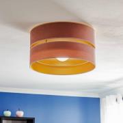 Taklampe Golden Duo Ø 40 cm lysrosa/gull