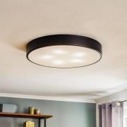 Taklampe Cleo 600, svart, sensor, IP20, Ø 60 cm, metall