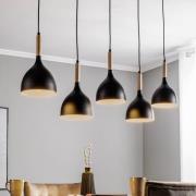 Hengelampe Nanu med tre lang 5 lyskilder svart