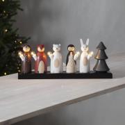 LED-lysestake Forest Friends, 5 lyskilder